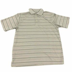 PGA Tour Mens Size M striped polo golf shirt